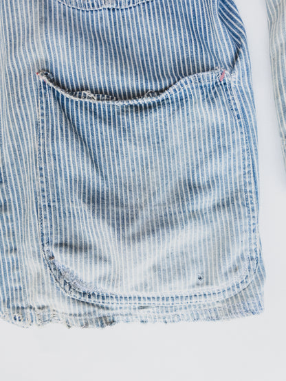 1940's Rare Faded Hickory Stripe Chore - M