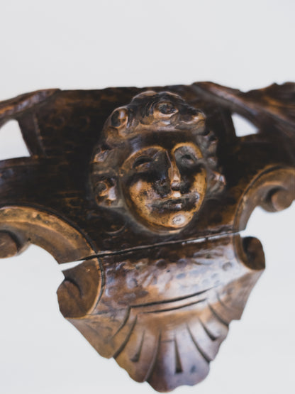 19th c. Hand Carved Cherub Fragment