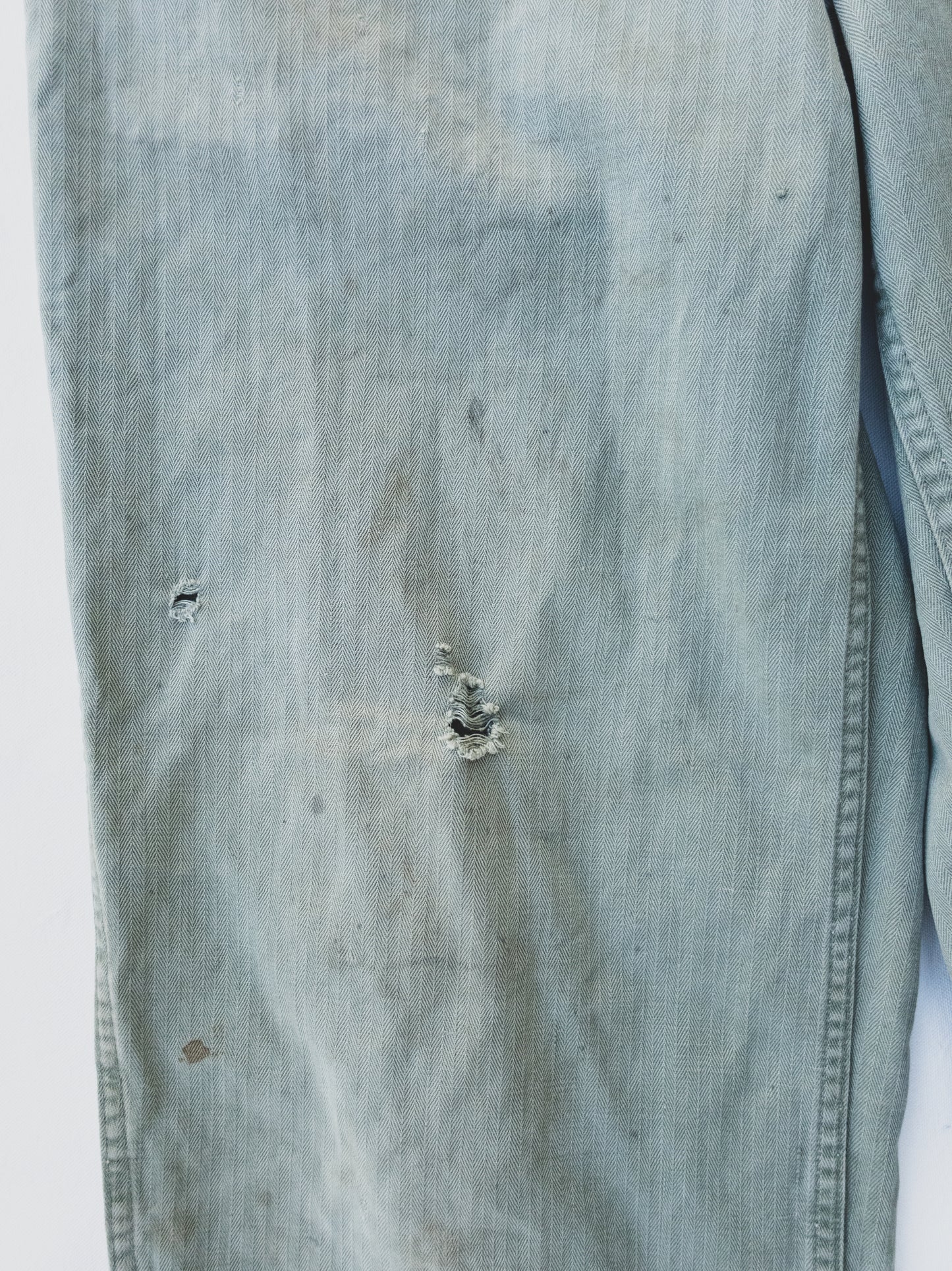 1940's Faded + Patched HBT Pants - 30x29