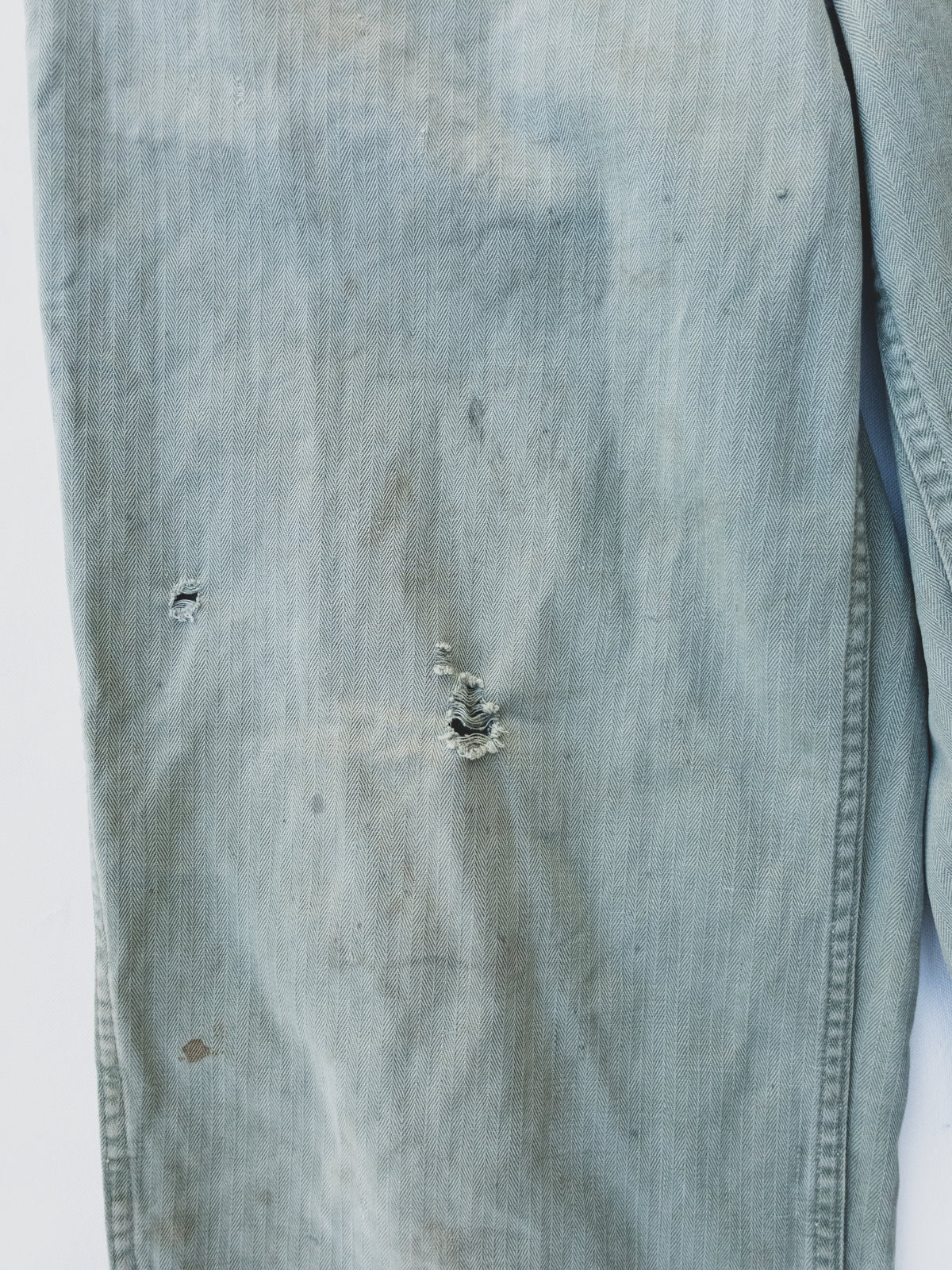 1940s Faded + Patched HBT Pants - 30x29