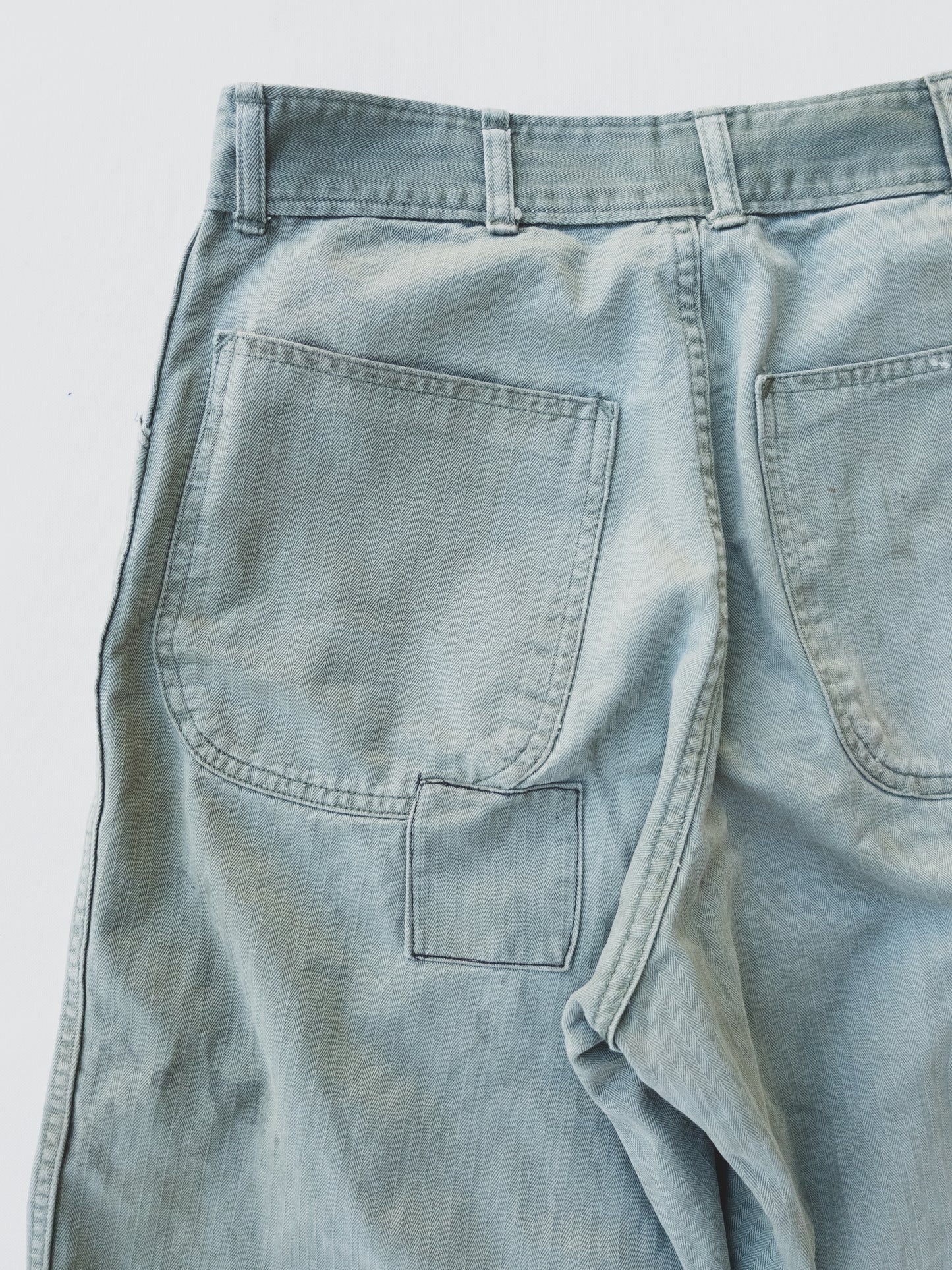 1940's Faded + Patched HBT Pants - 30x29