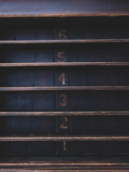 Early 20th c. Billiard Hall Ball Rack " Pay with a smile "