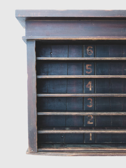 Early 20th c. Billiard Hall Ball Rack " Pay with a smile "