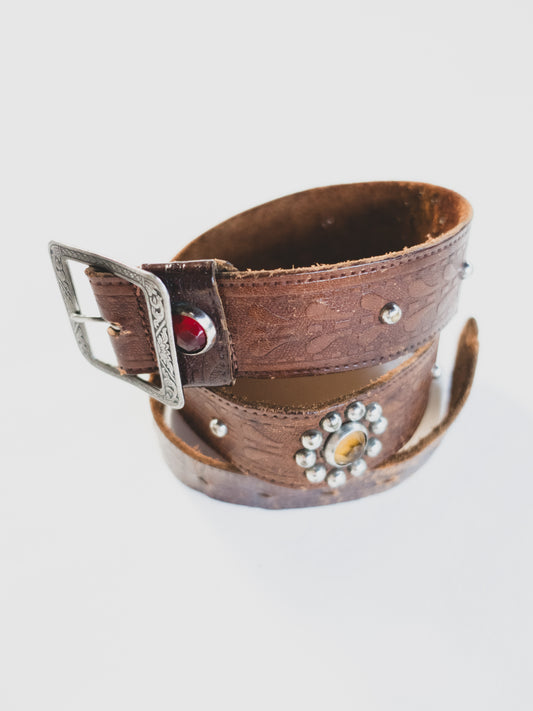 1950's Stud + Jeweled Belt - 26-30"