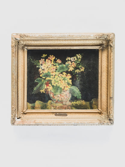 19th c. Floral Still Life - Oil Painting