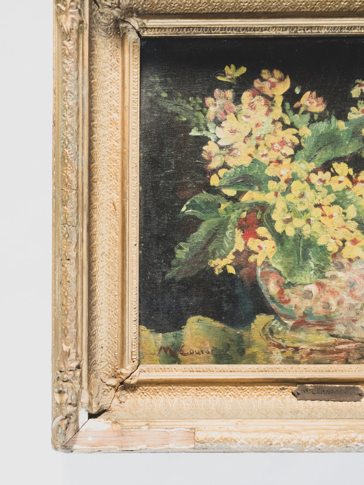 19th c. Floral Still Life - Oil Painting