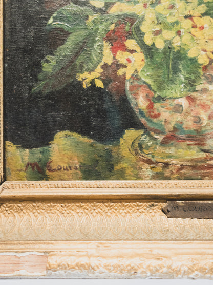 19th c. Floral Still Life - Oil Painting