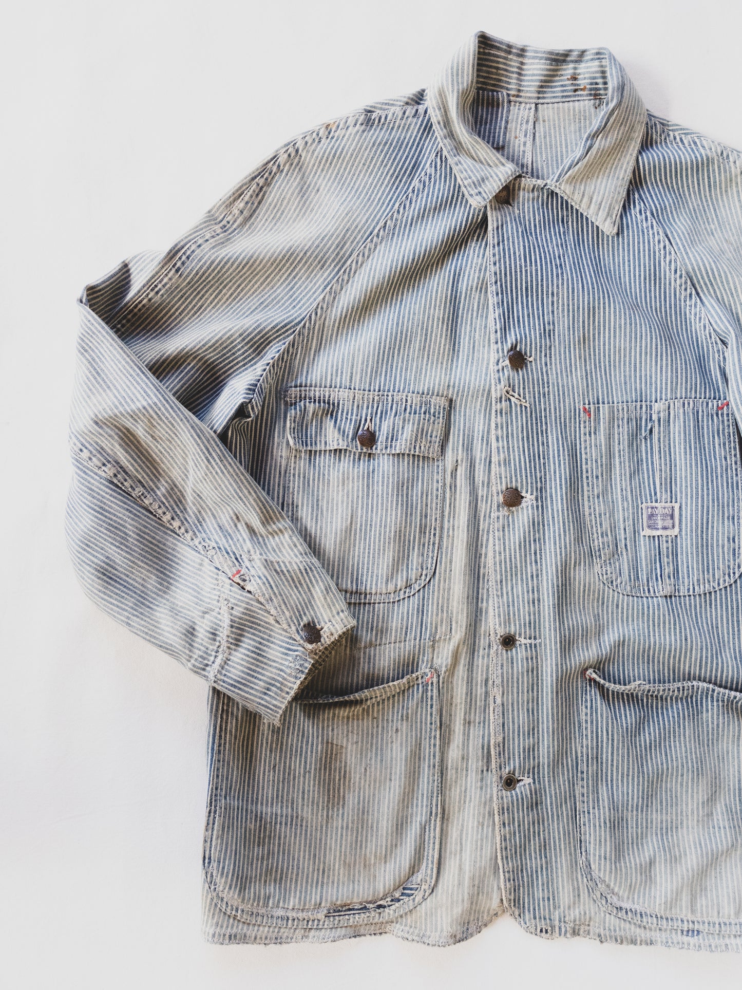 1940's Rare Faded Hickory Stripe Chore - M