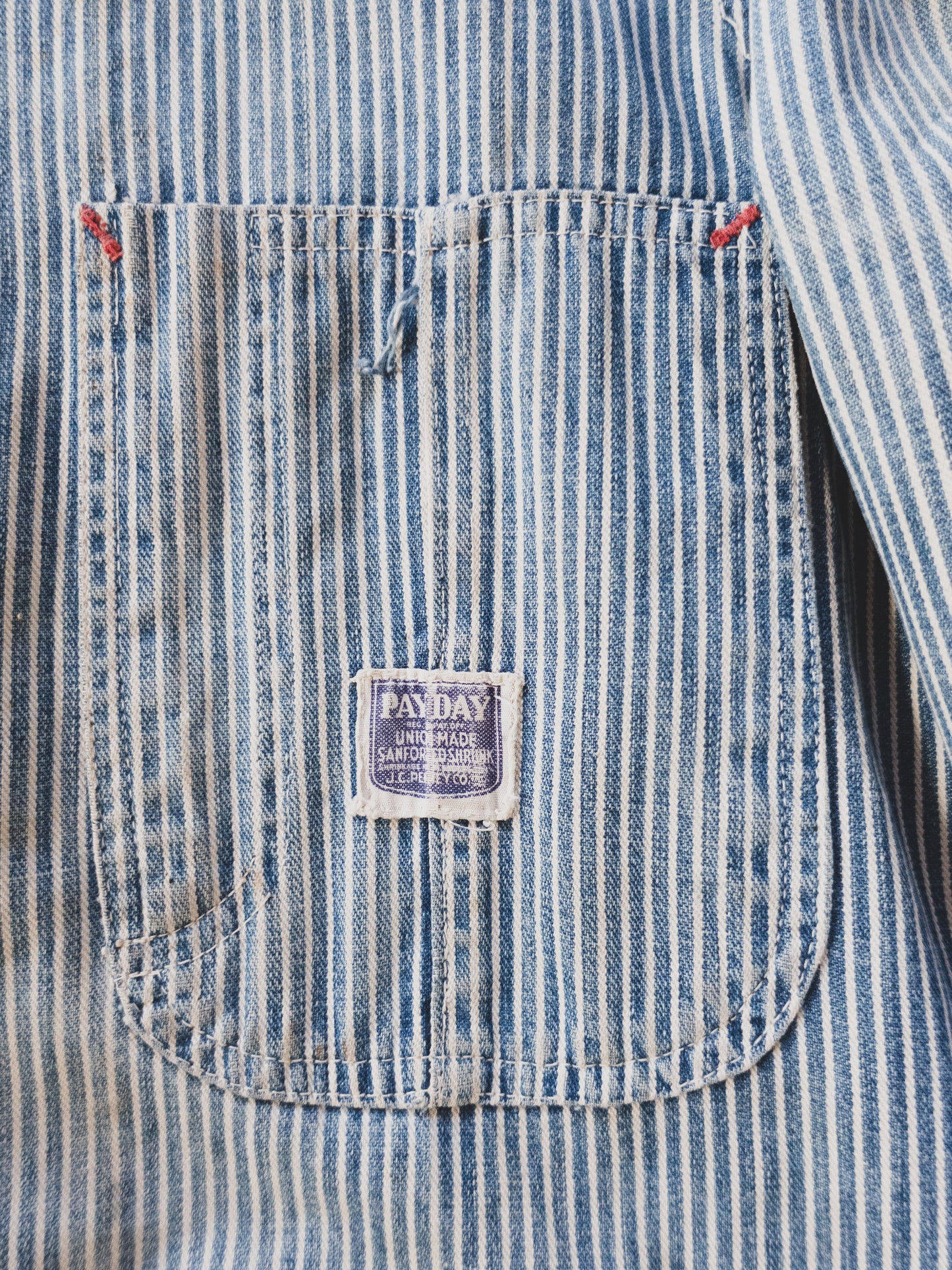 1940's Rare Faded Hickory Stripe Chore - M