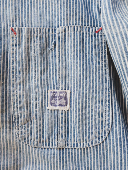 1940's Rare Faded Hickory Stripe Chore - M