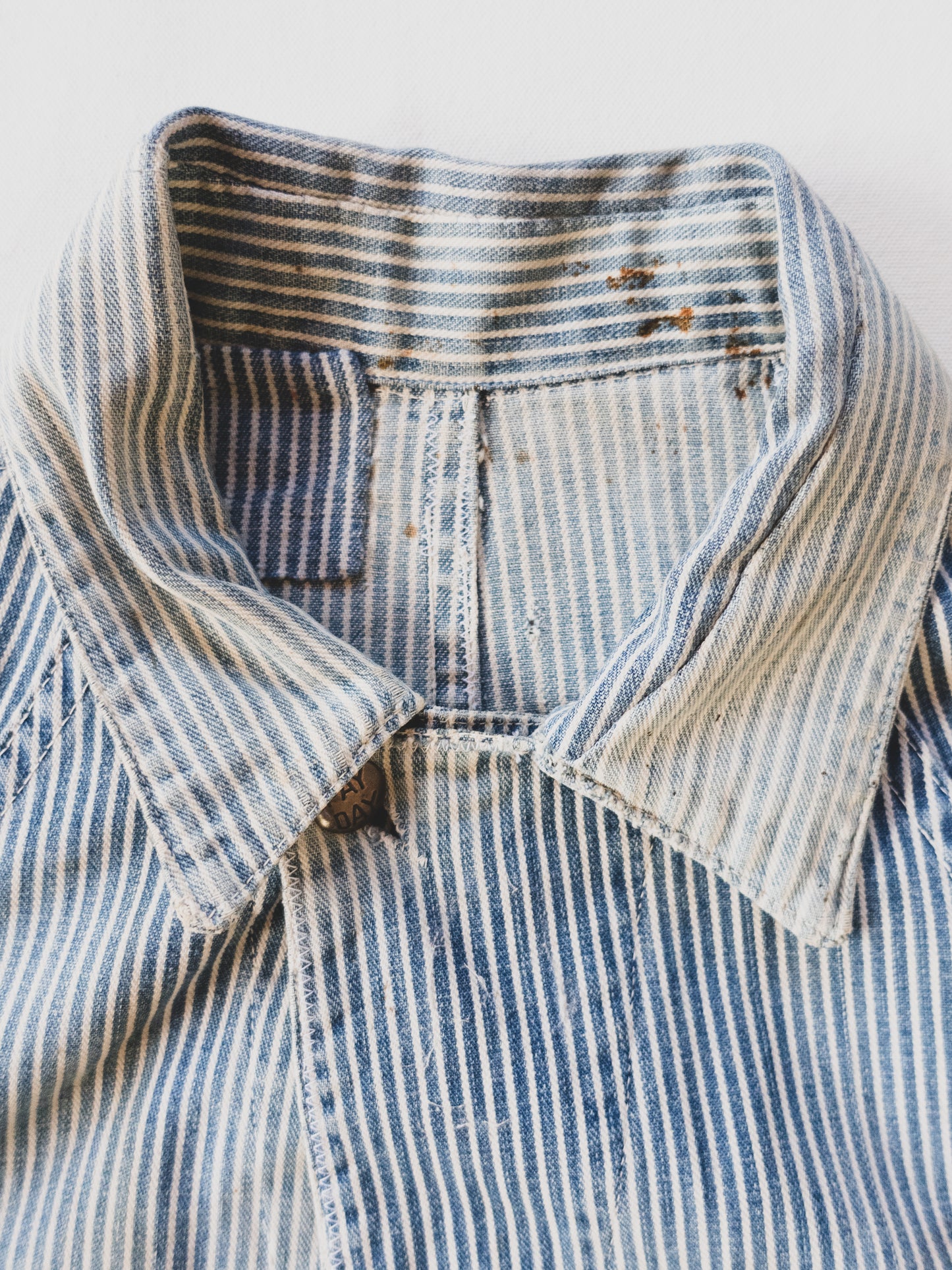 1940's Rare Faded Hickory Stripe Chore - M