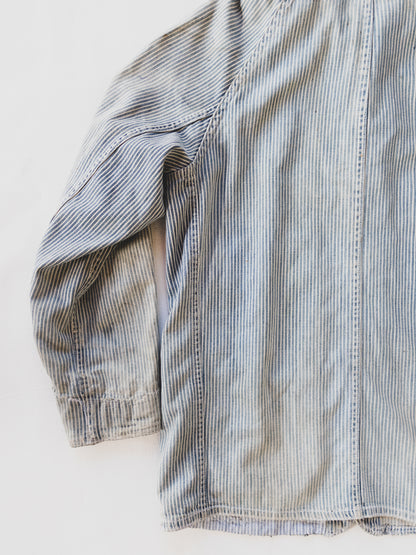 1940's Rare Faded Hickory Stripe Chore - M