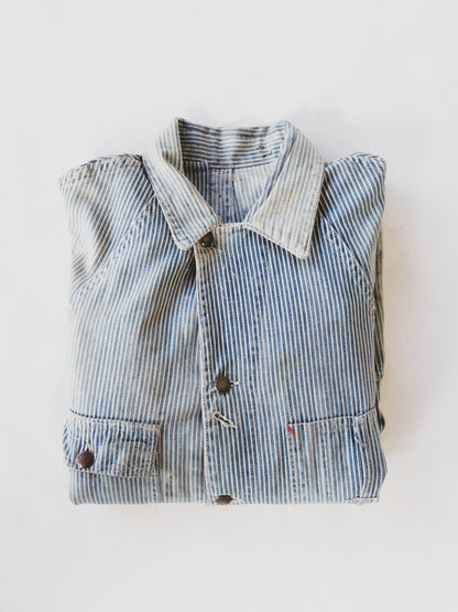 1940's Rare Faded Hickory Stripe Chore - M