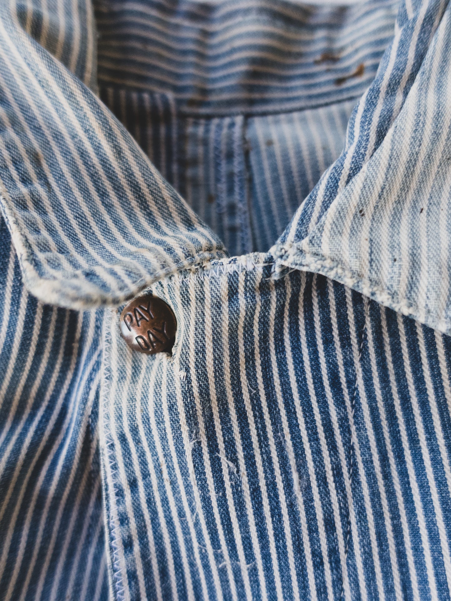 1940's Rare Faded Hickory Stripe Chore - M