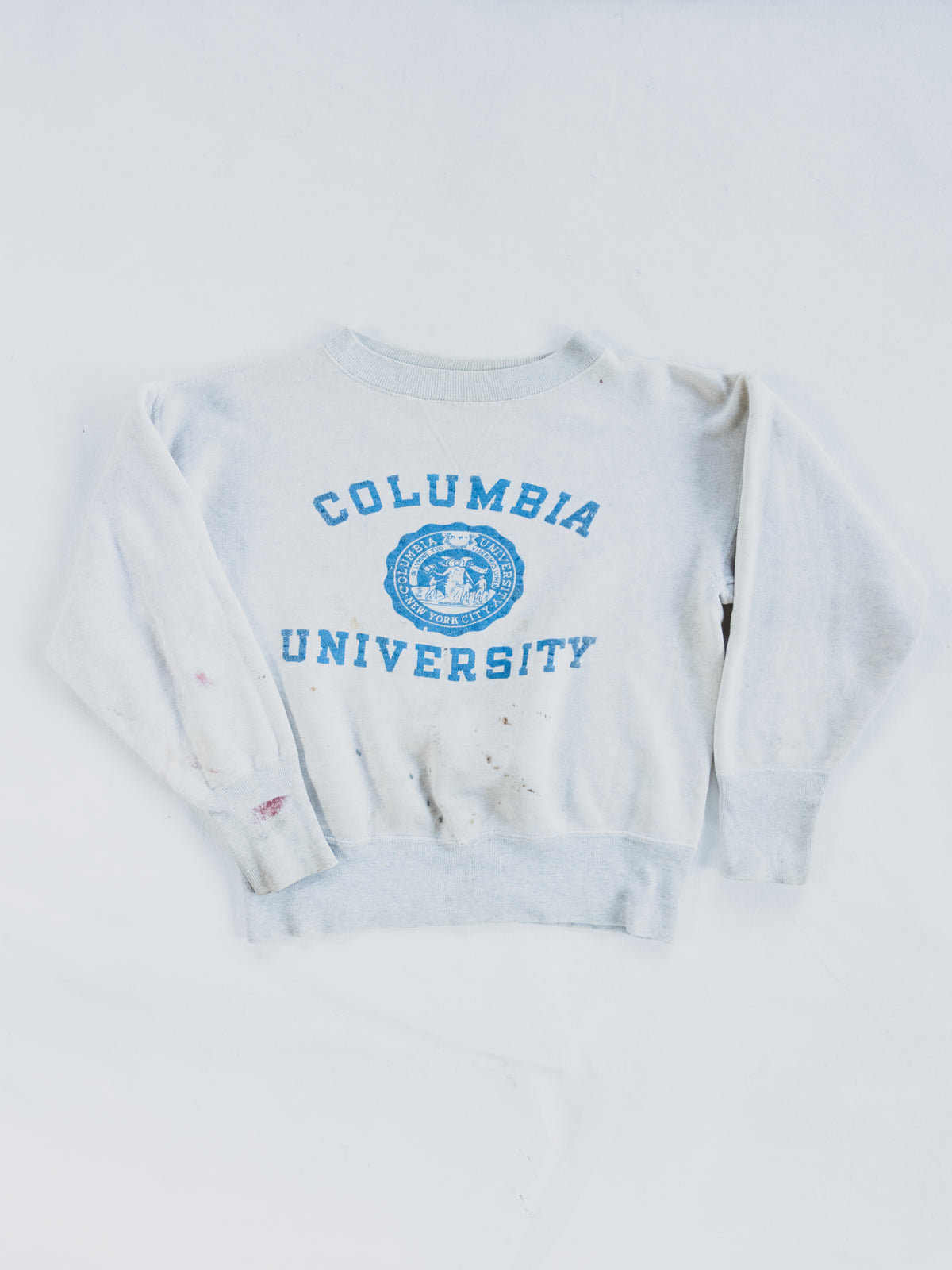 1950s Paint splattered " Columbia Uni. " Sweat - S