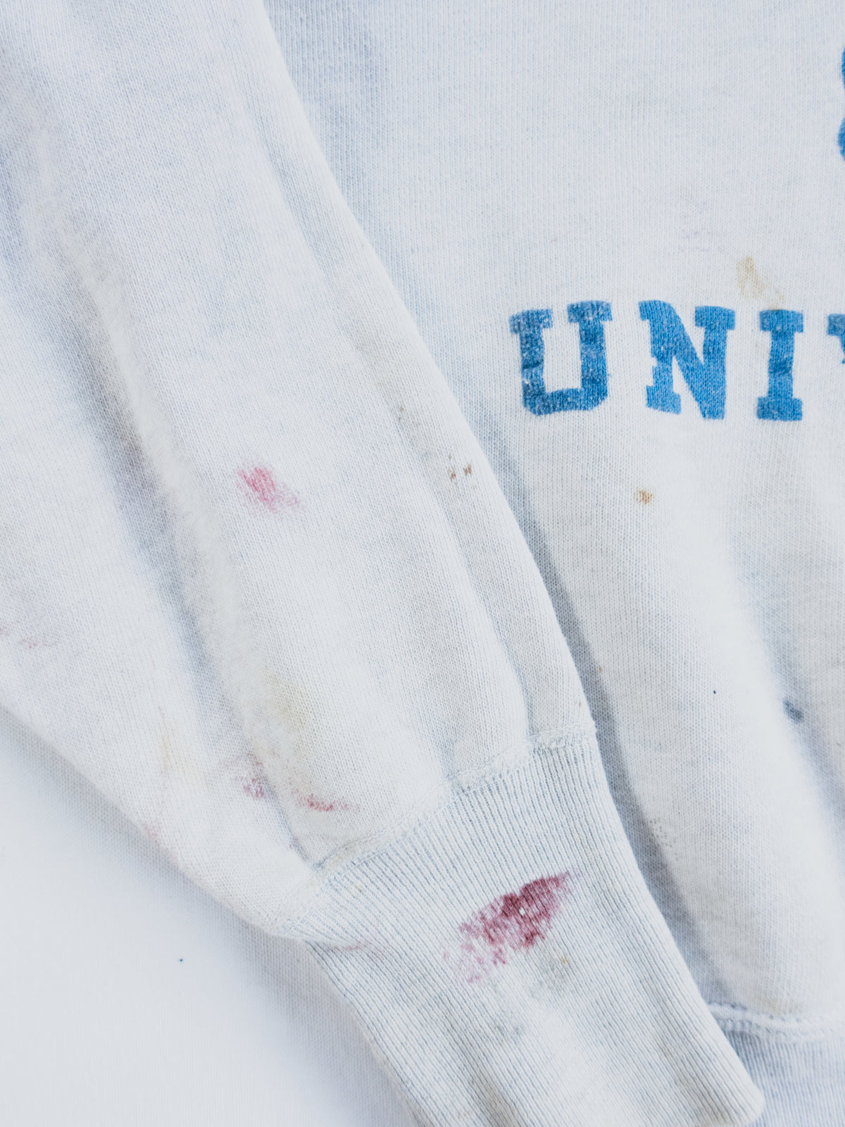 1950s Paint splattered " Columbia Uni. " Sweat - S