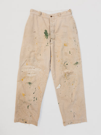 1940's Crazy Paint Splattered Chinos - 30x30