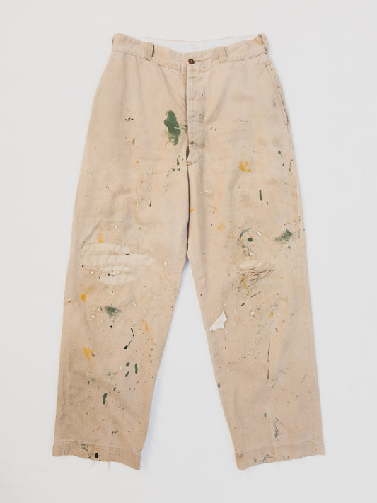 1940's Crazy Paint Splattered Chinos - 30x30