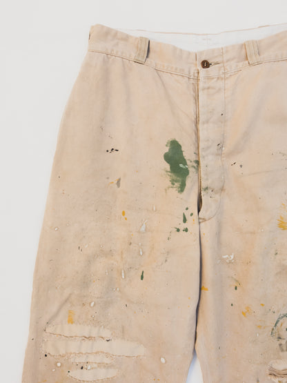 1940's Crazy Paint Splattered Chinos - 30x30
