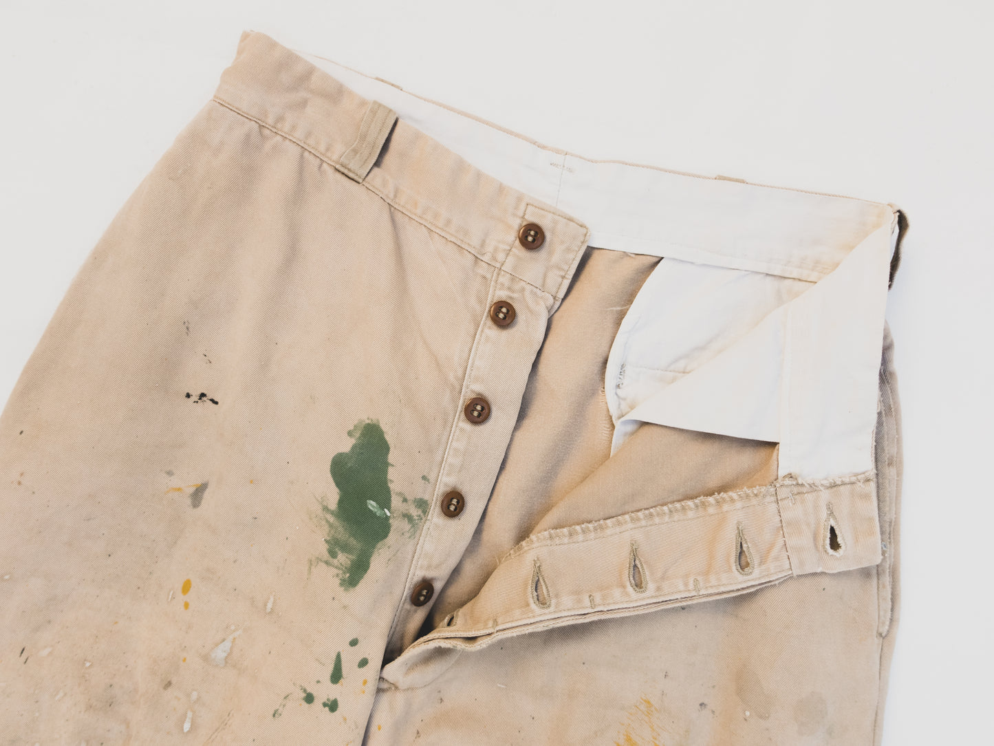 1940's Crazy Paint Splattered Chinos - 30x30