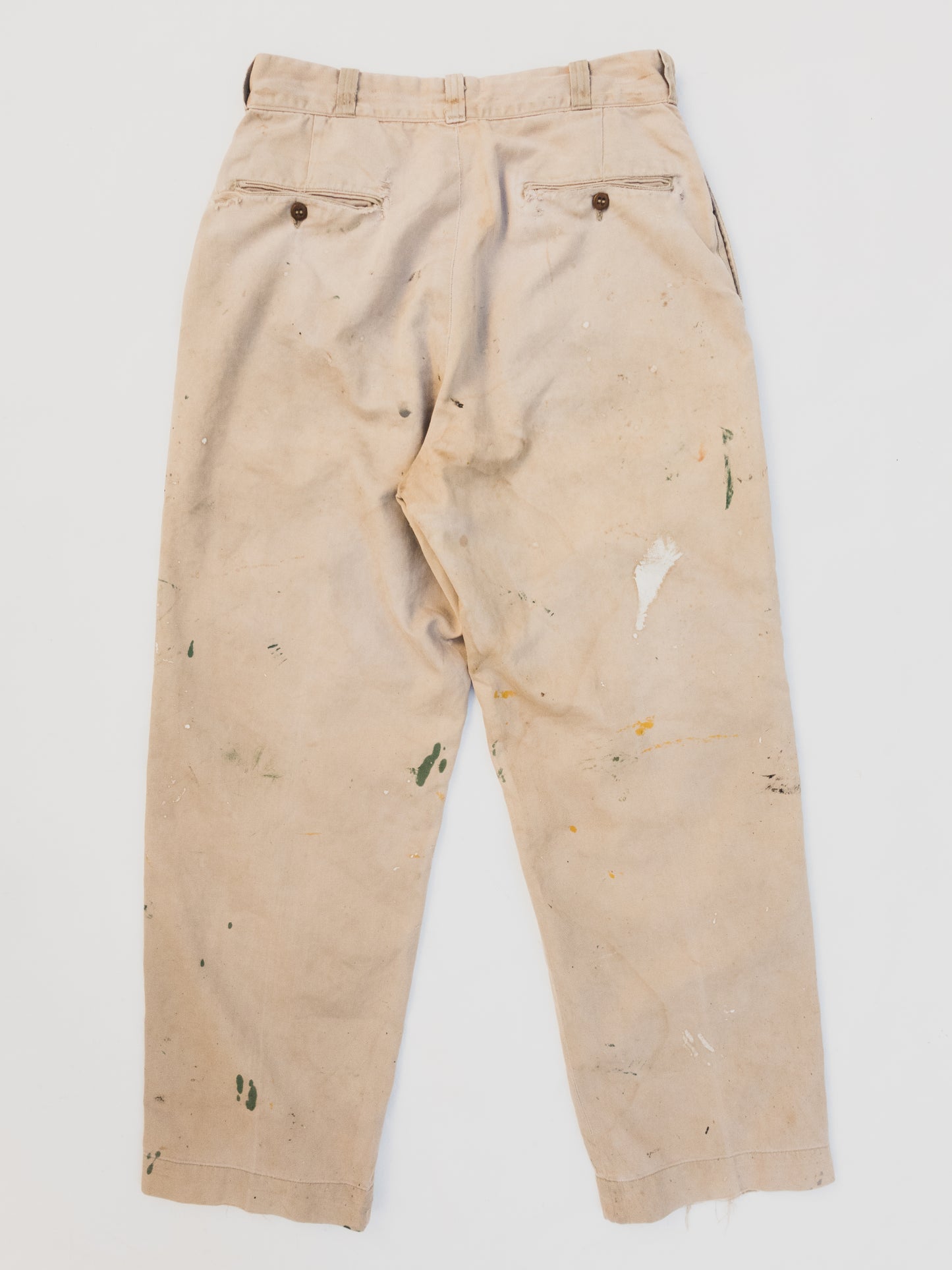 1940's Crazy Paint Splattered Chinos - 30x30