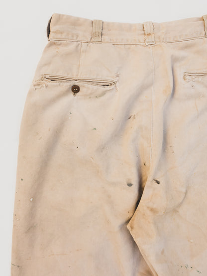 1940's Crazy Paint Splattered Chinos - 30x30