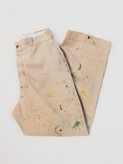 1940's Crazy Paint Splattered Chinos - 30x30