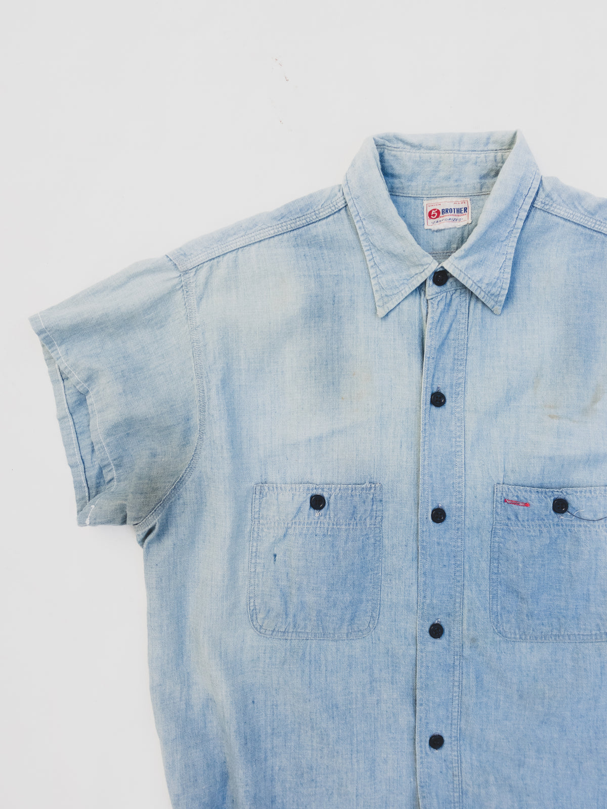 1950s Cropped + Faded Chambray - M