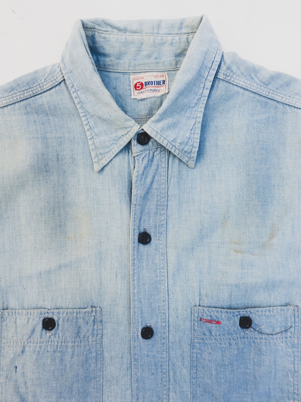 1950s Cropped + Faded Chambray - M